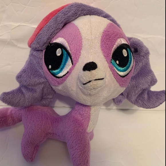 Littlest Pet Shop Plush Zoe Trent Purple Dog Stuffed Animal LPS - Picture 3 of 12